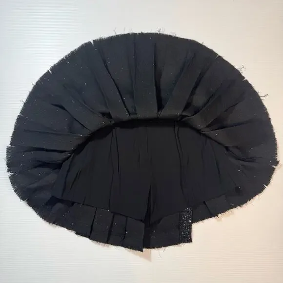 Aqua Wicked Tweed Asymmetric Pleated Skirt Women’s Medium Dark Academia Broadway - Picture 16 of 16